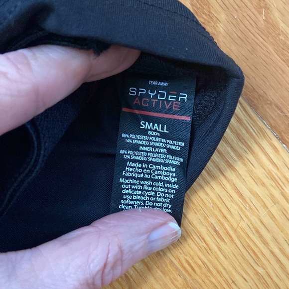 Spyder Black Fitted Crop Sports Bra - Picture 7 of 12